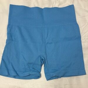 Colsie Women's Ribbed Blue Bike Shorts